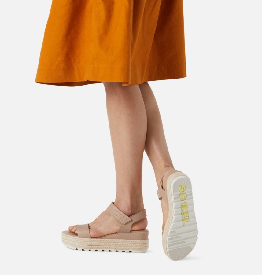 Honest Beige Sorel Australia Women's Cameron Flatform Wedge Sandal