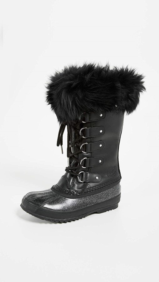Joan Of Arctic Lux Shearling Cuff Boots Black Sorel Australia