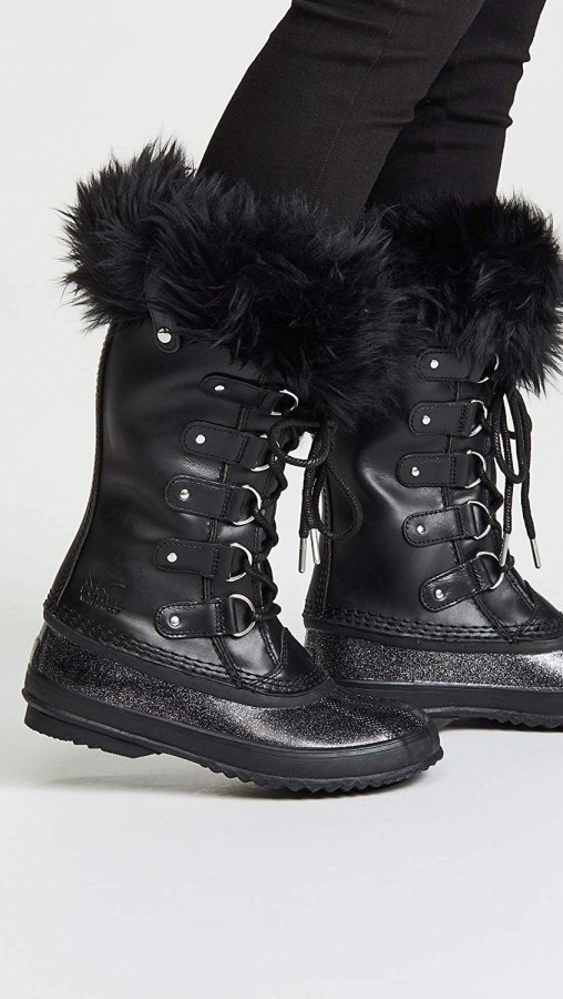 Joan Of Arctic Lux Shearling Cuff Boots Black Sorel Australia