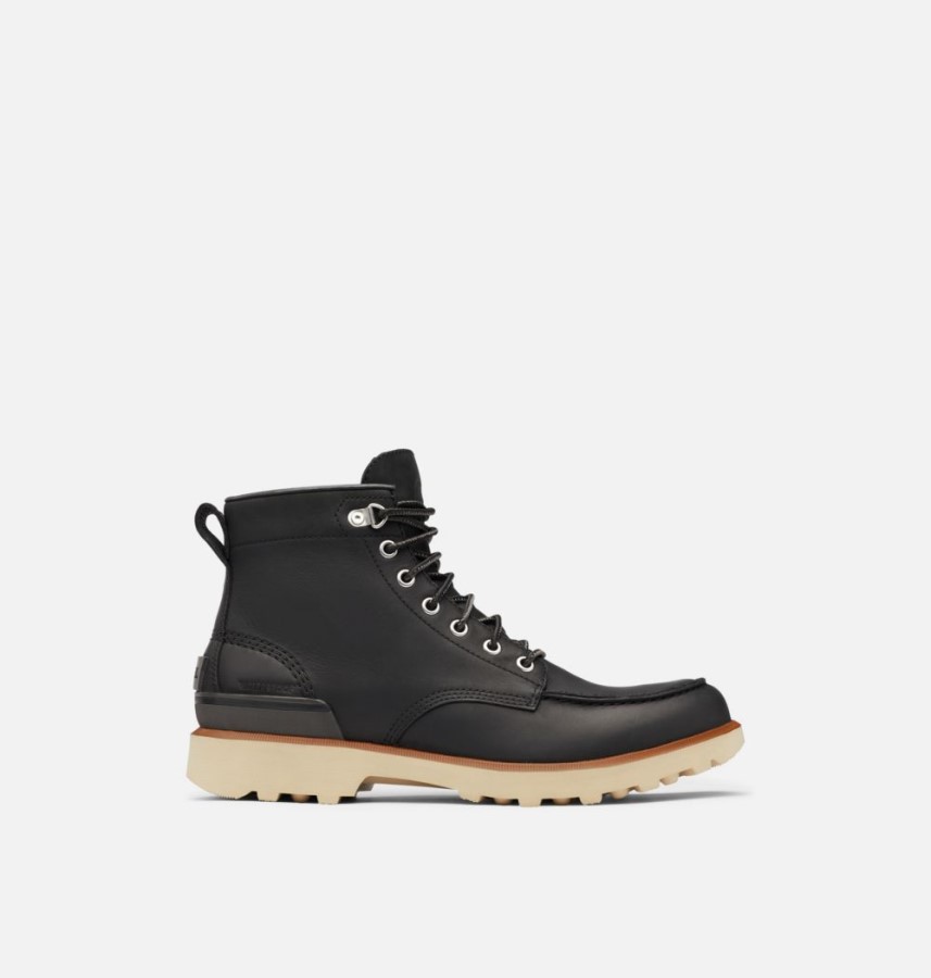 Men's Caribou Moc Boot Black-Oatmeal Sorel Australia