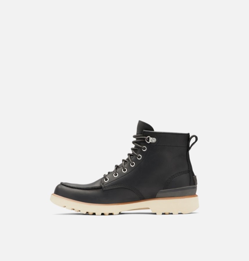 Men's Caribou Moc Boot Black-Oatmeal Sorel Australia