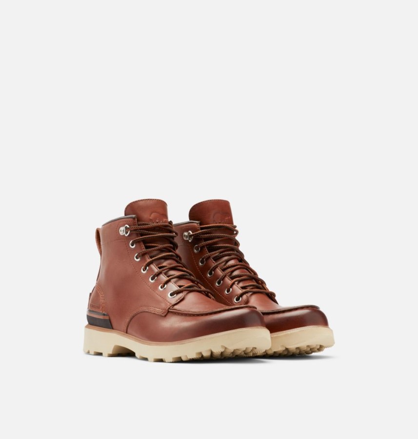 Men's Caribou Moc Boot Sorel Australia Dark Caramel-Oatmeal