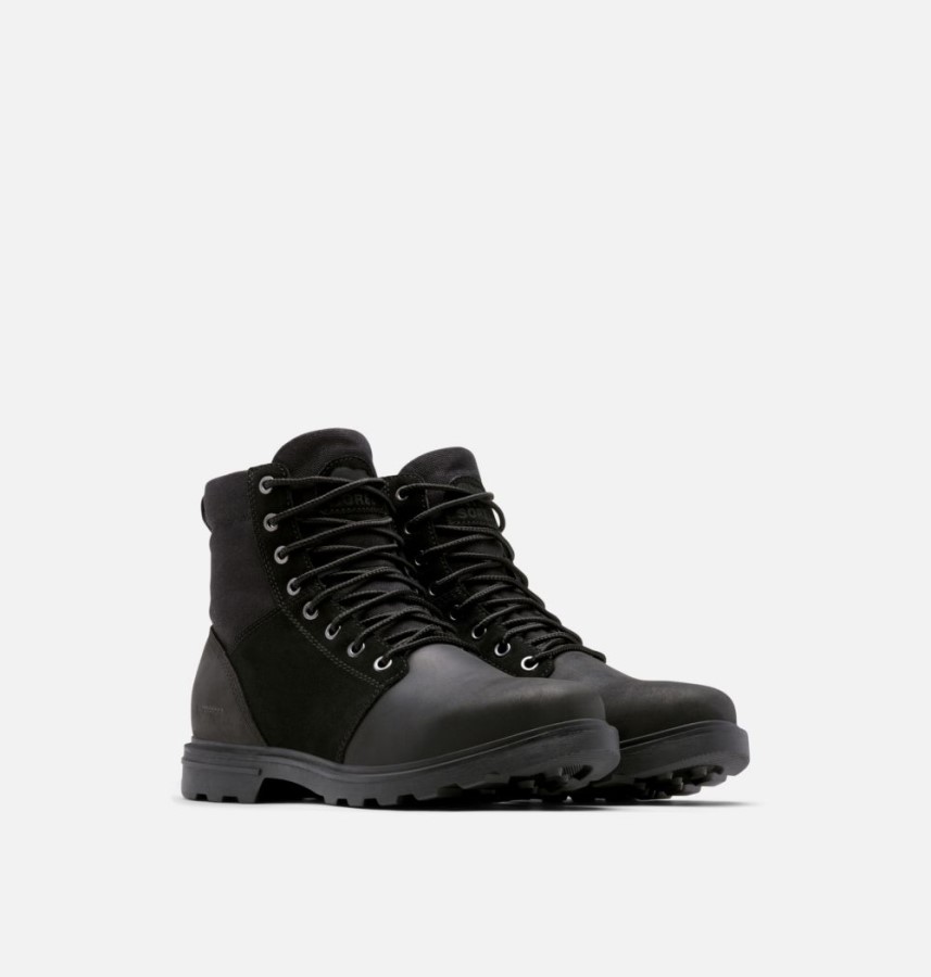 Men's Carson Six Boot Black-Dark Stone Sorel Australia