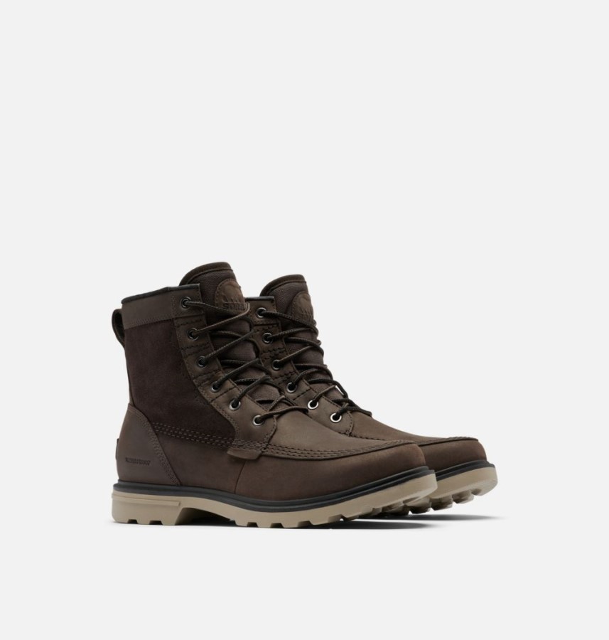 Men's Carson Storm Waterproof Winter Boot Sorel Australia Blackened Brown-Khaki Ii