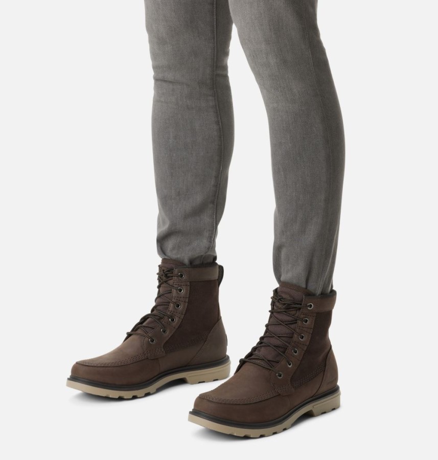 Men's Carson Storm Waterproof Winter Boot Sorel Australia Blackened Brown-Khaki Ii