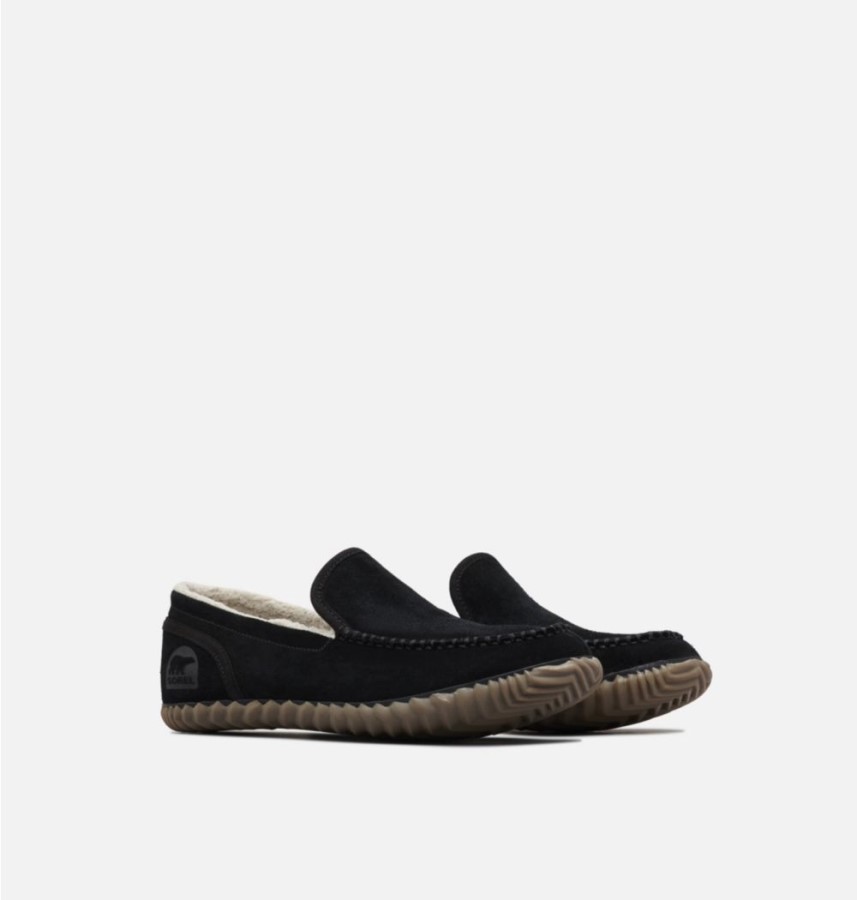 Men's Dude Moc Slipper Black-Black Sorel Australia