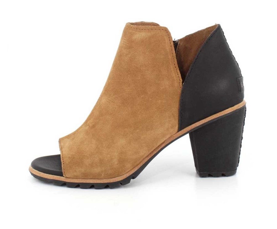 Nadia Leather High Heel Boot Sorel Australia Camel Brown