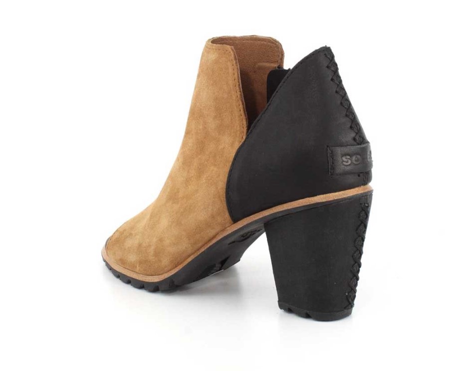 Nadia Leather High Heel Boot Sorel Australia Camel Brown
