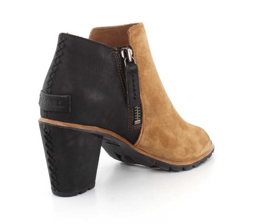 Nadia Leather High Heel Boot Sorel Australia Camel Brown