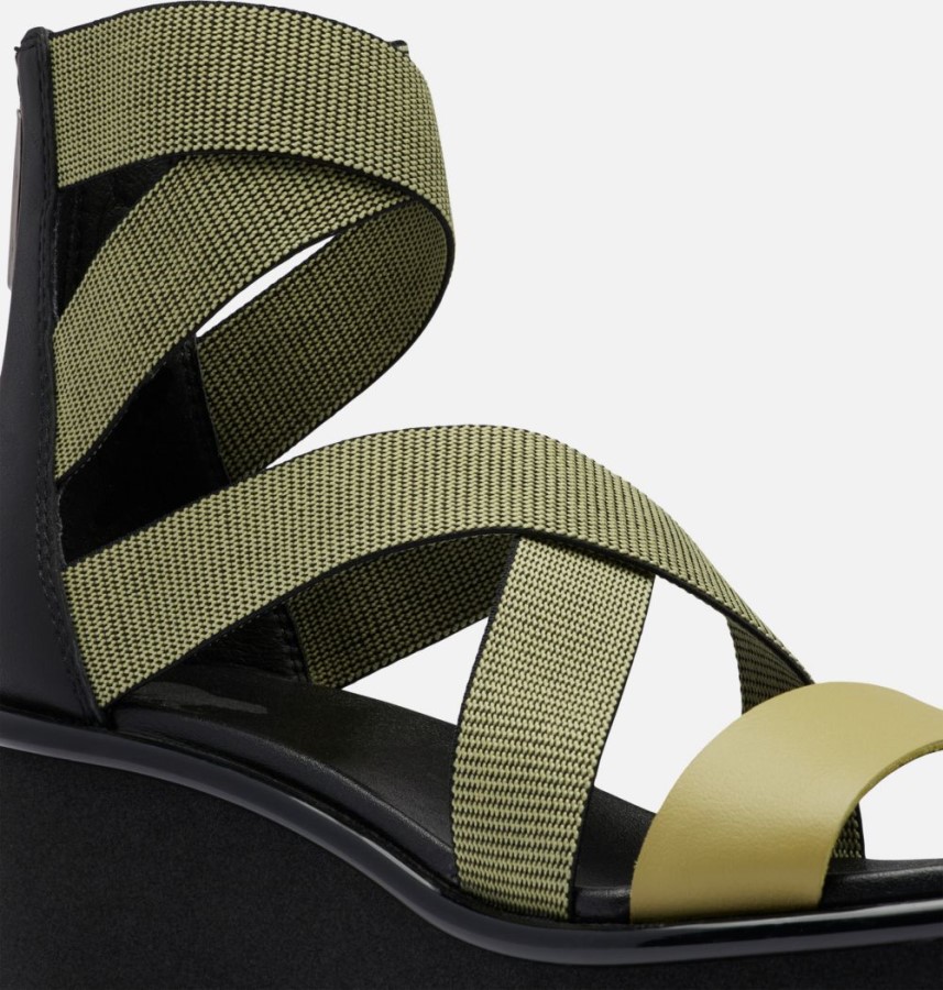 Olive Shade-Black Sorel Australia Women's Joanie Iii Sport Strap Wedge Sandal