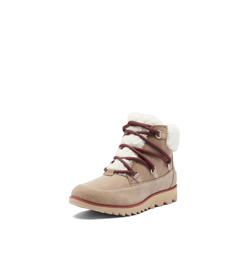 Omega Taupe Ancient Fossil Sorel Australia Women's Harlow Lace Cozy Boot