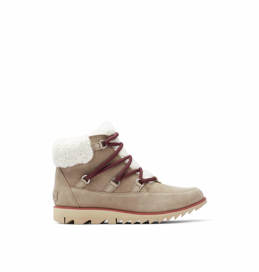 Omega Taupe Ancient Fossil Sorel Australia Women's Harlow Lace Cozy Boot