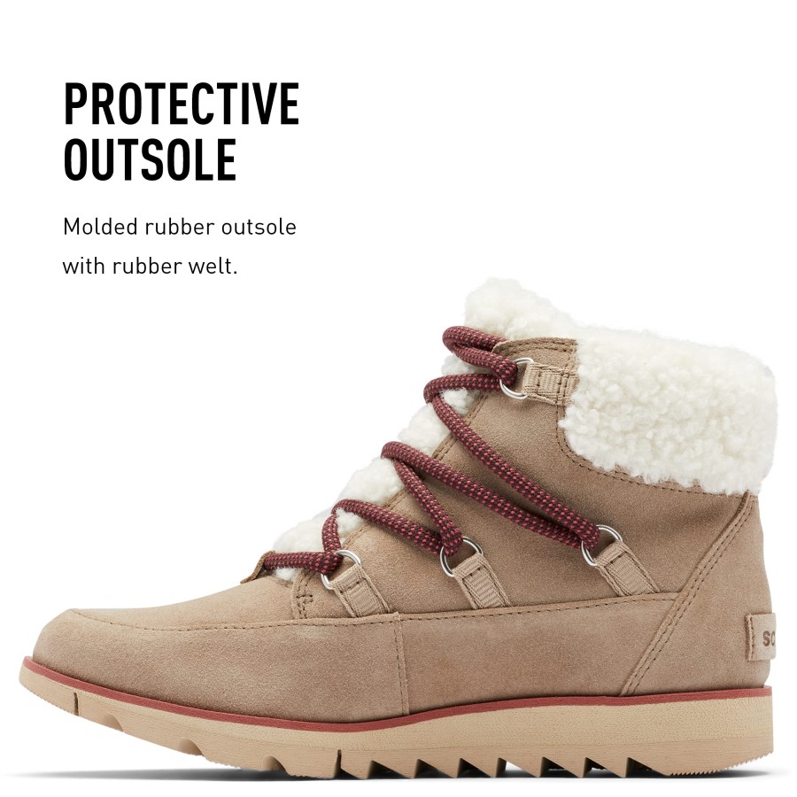 Omega Taupe Ancient Fossil Sorel Australia Women's Harlow Lace Cozy Boot