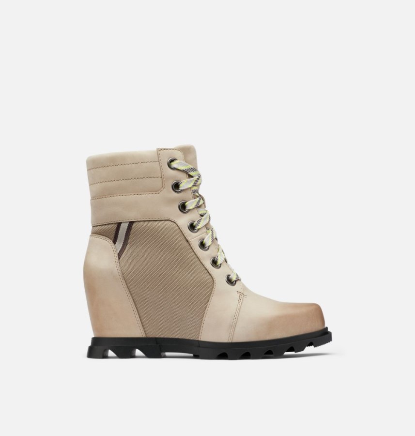 Omega Taupe-Black Sorel Australia Women's Joan Of Arctic Wedge Iii Lexie Bootie