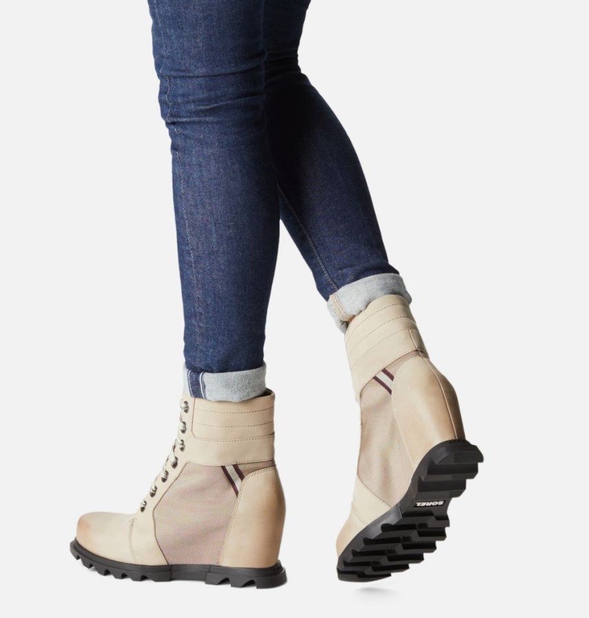 Omega Taupe-Black Sorel Australia Women's Joan Of Arctic Wedge Iii Lexie Bootie