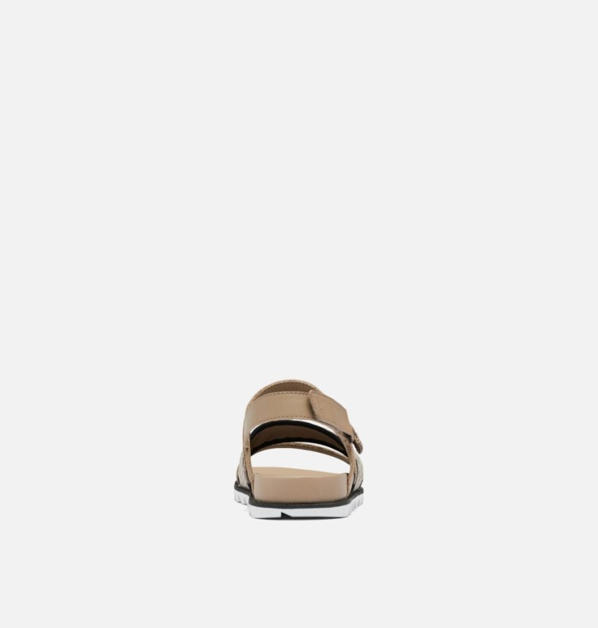 Omega Taupe-Black Sorel Australia Women's Roaming Decon Slingback Flat Sandal