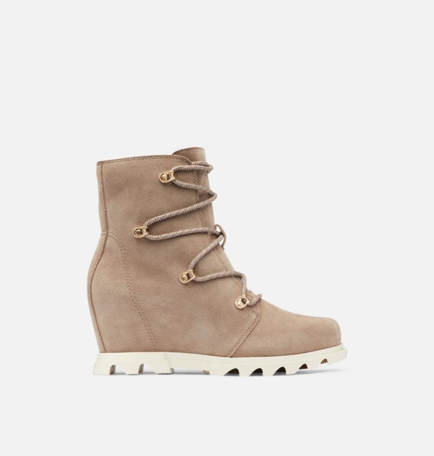 Omega Taupe-Chalk Women's Joan Of Arctic Wedge Iii Lace Bootie Sorel Australia
