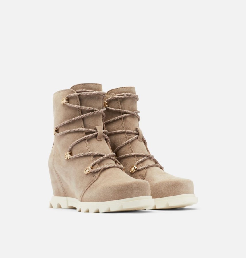 Omega Taupe-Chalk Women's Joan Of Arctic Wedge Iii Lace Bootie Sorel Australia