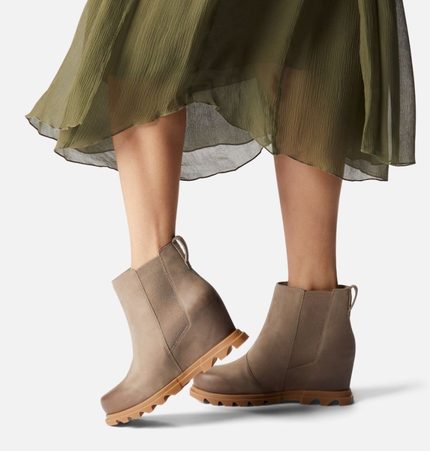 Omega Taupe-Wet Sand Sorel Australia Women's Joan Of Arctic Wedge Iii Chelsea Bootie