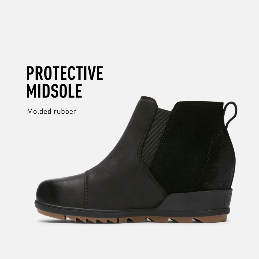 On Black Women's Evie Pull-On Boot Light Rain Waterproof Sorel Australia