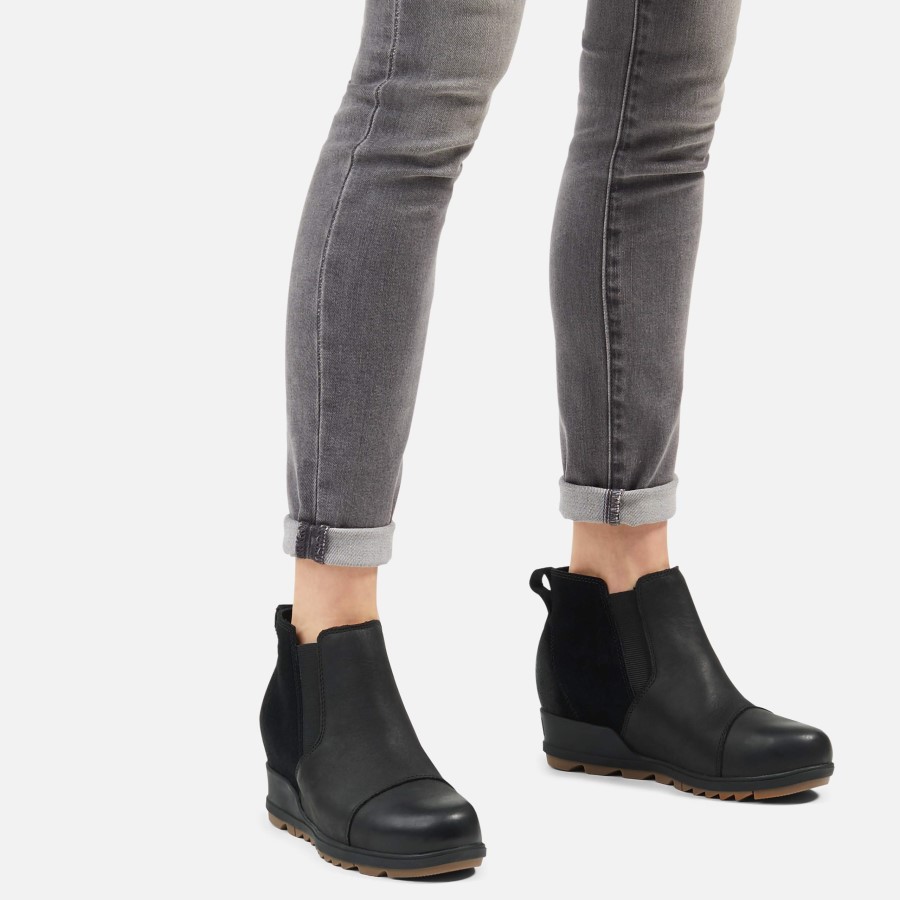 On Black Women's Evie Pull-On Boot Light Rain Waterproof Sorel Australia