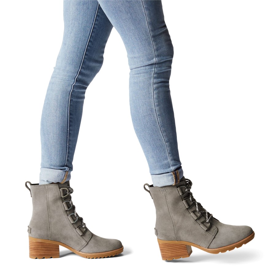 Quarry/Black Sorel Australia Women's Cate Lace Bootie