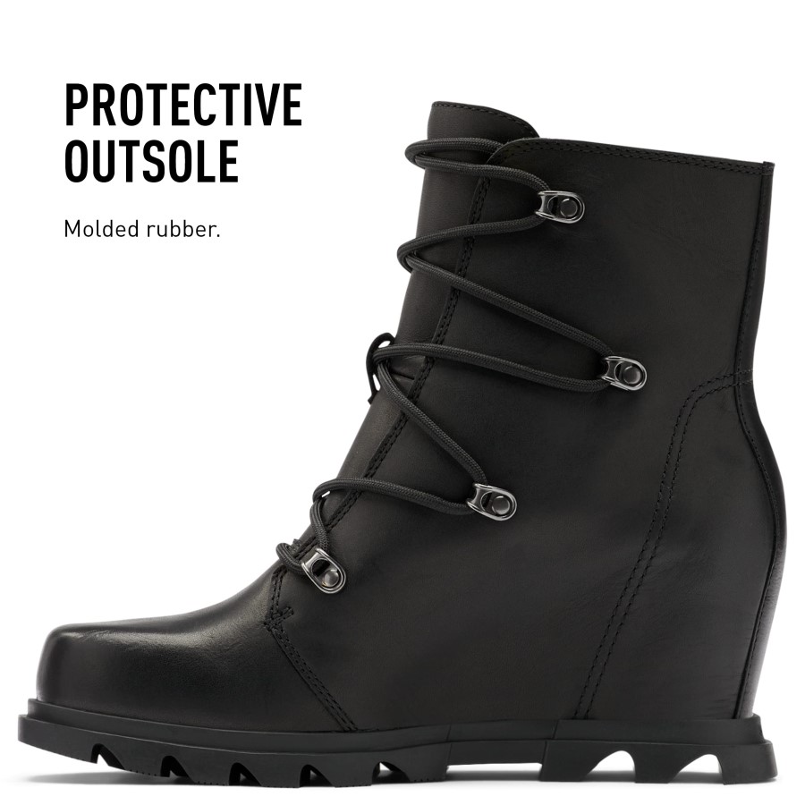 Quarry-Black Women's Joan Of Arctic Wedge Iii Lace Boot Sorel Australia
