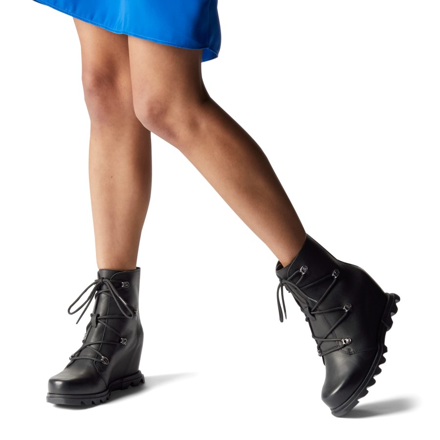 Quarry-Black Women's Joan Of Arctic Wedge Iii Lace Boot Sorel Australia