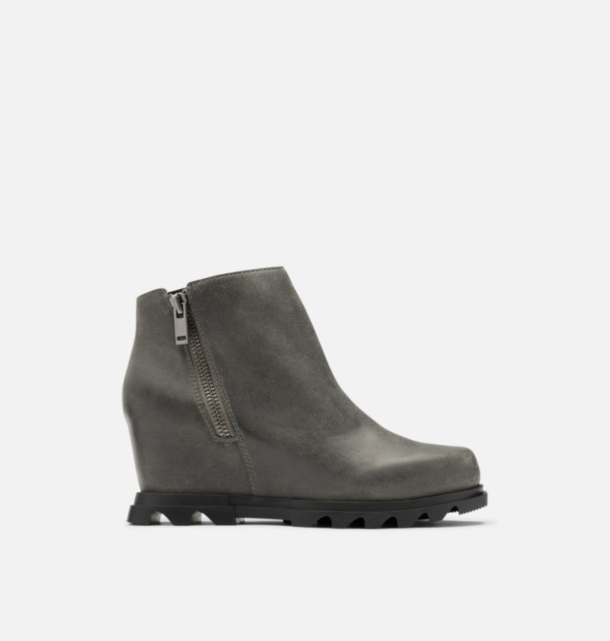 Quarry-Black Women's Joan Of Arctic Wedge Iii Zip Wide Bootie Sorel Australia