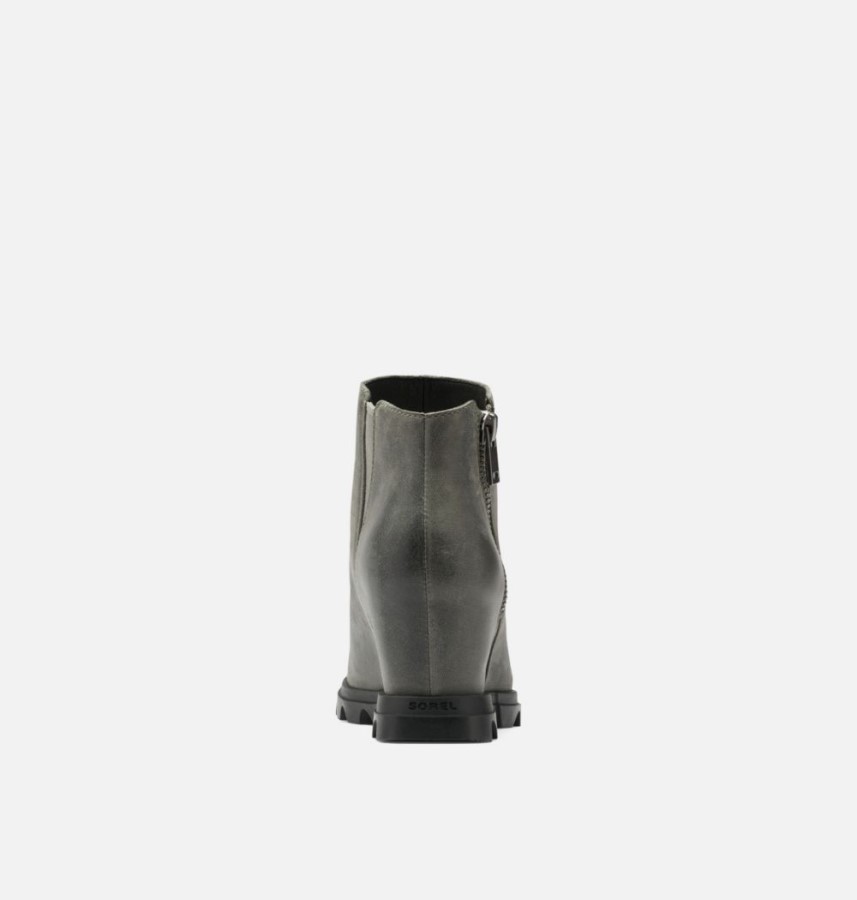 Quarry-Black Women's Joan Of Arctic Wedge Iii Zip Wide Bootie Sorel Australia