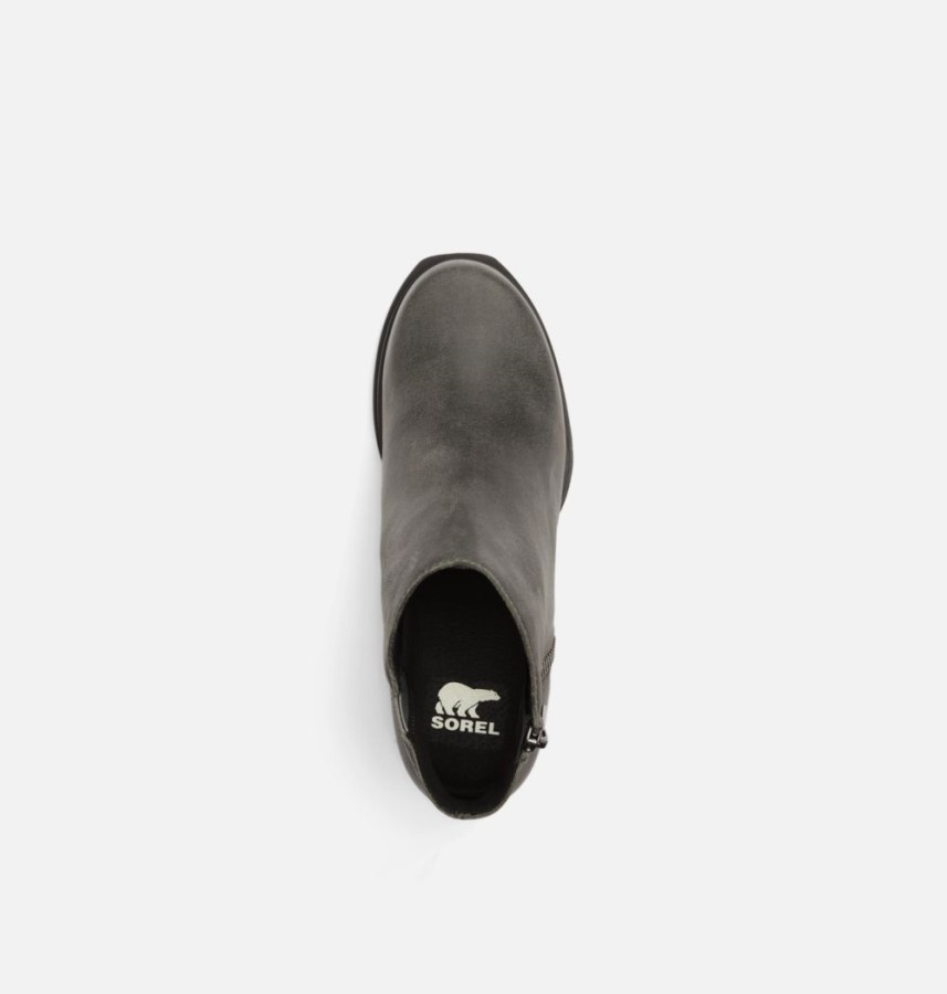 Quarry-Black Women's Joan Of Arctic Wedge Iii Zip Wide Bootie Sorel Australia