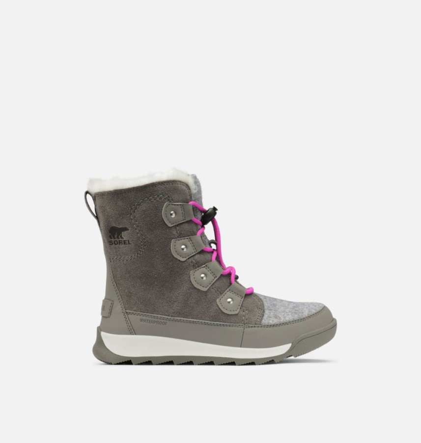 Quarry-Bright Lavender Sorel Australia Kids' Whitney Ii Joan Lace Winter Boot