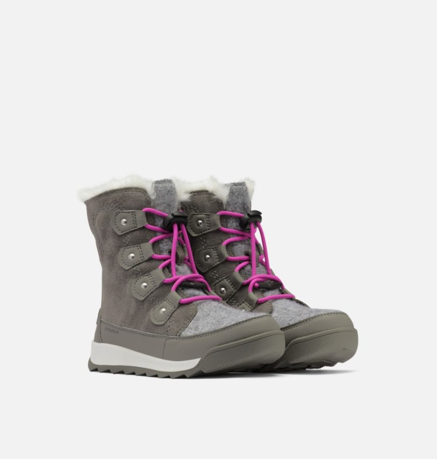 Quarry-Bright Lavender Sorel Australia Kids' Whitney Ii Joan Lace Winter Boot
