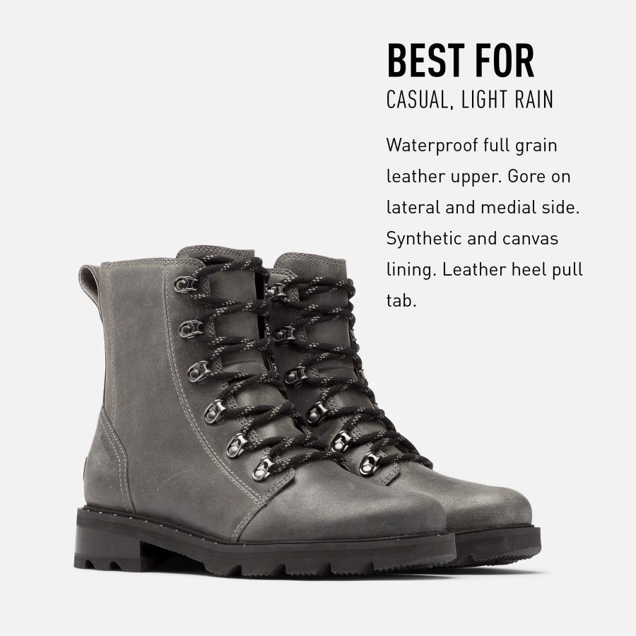 Quarry Sorel Australia Women's Lennox Lace Rain Boot Waterproof Leather Boots