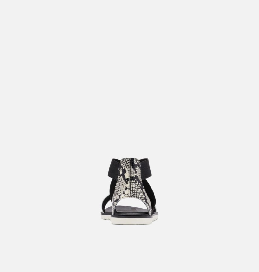 Snake-Black Sorel Australia Women's Ella Ii Flat Sandal