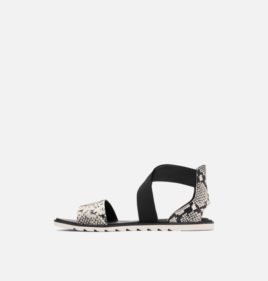 Snake-Black Sorel Australia Women's Ella Ii Flat Sandal