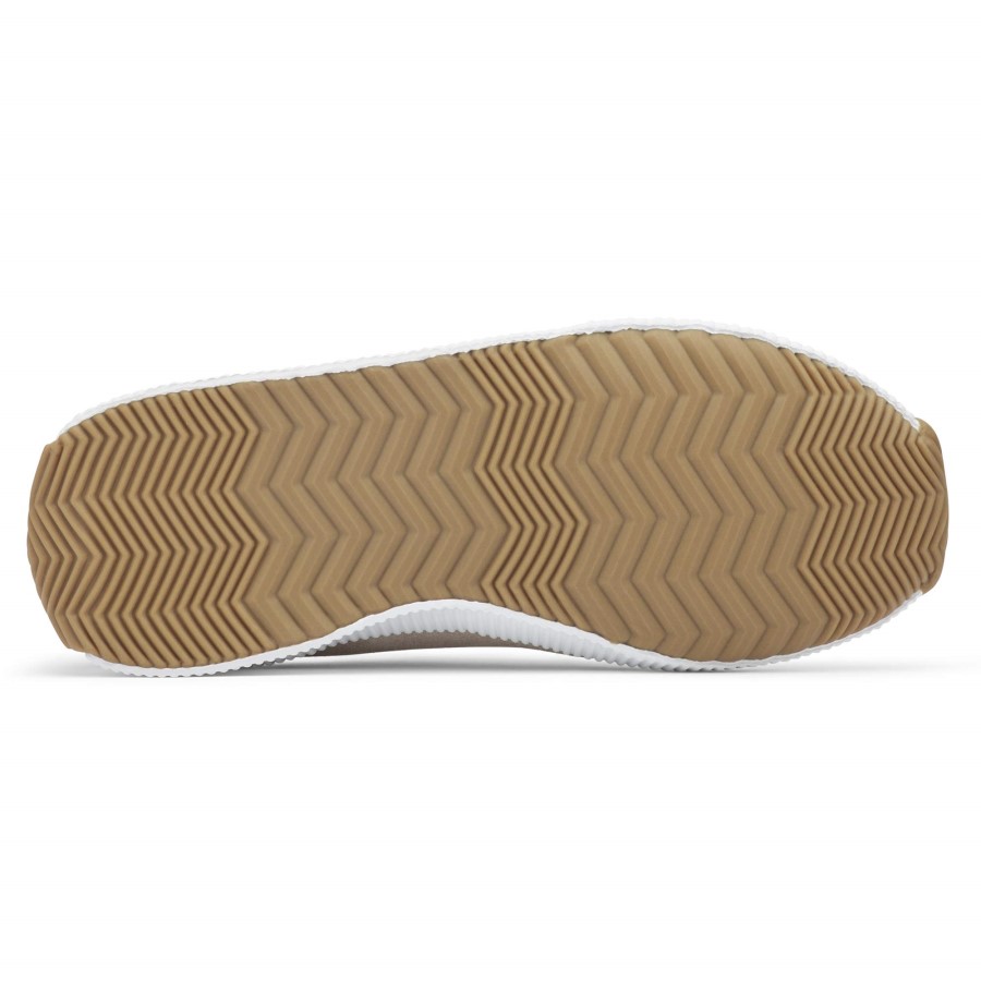 Soft Taupe Sorel Australia Women's Out 'N About Plus Slip-On Suede Sneaker With Thick Rubber Sole