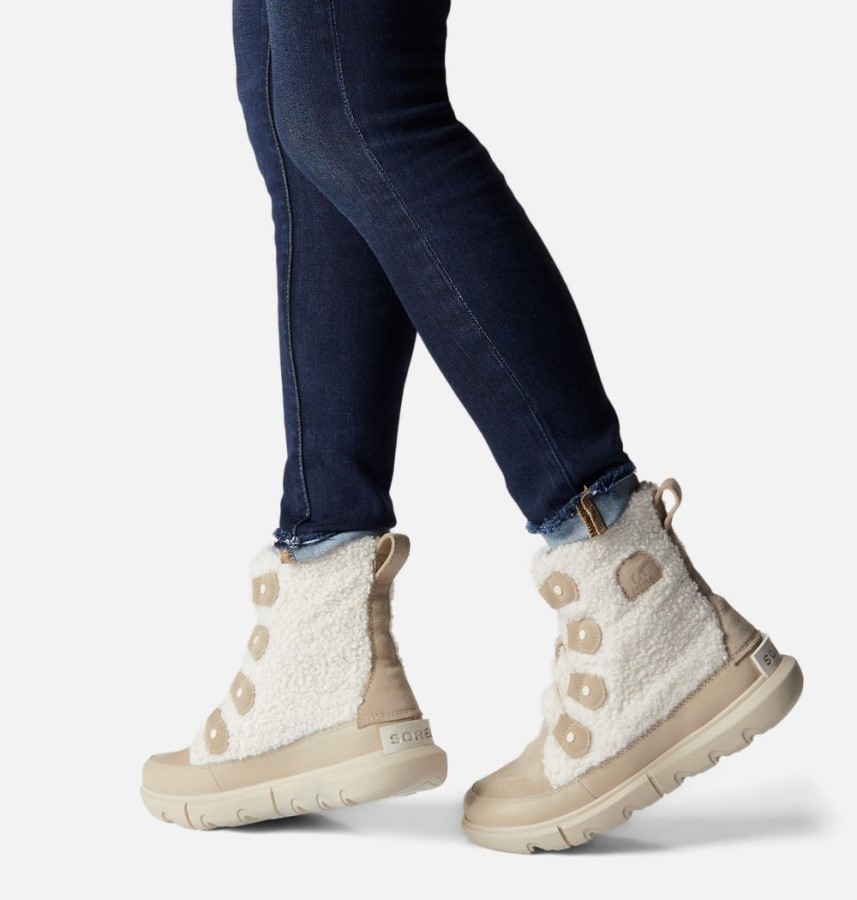 Sorel Australia Ancient Fossil-Sea Salt Women's Explorer Ii Joan Shearling Winter Boot