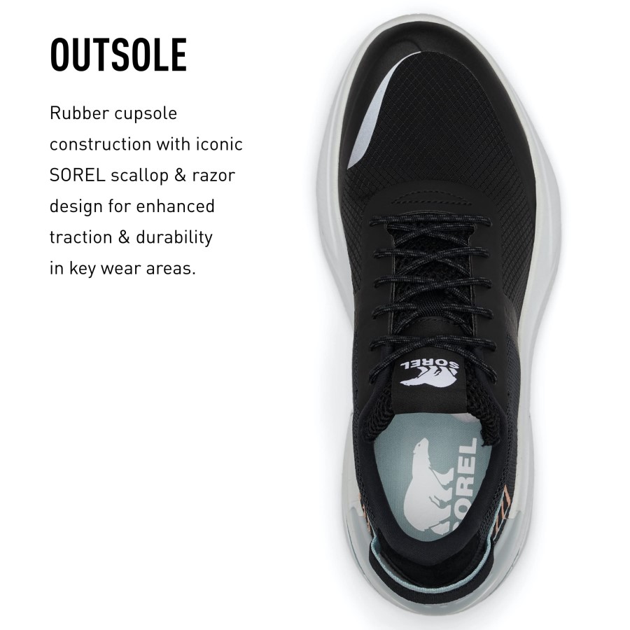 Sorel Australia Black Blue Hint Women's Explorer Blitz Leisure Lace Shoes