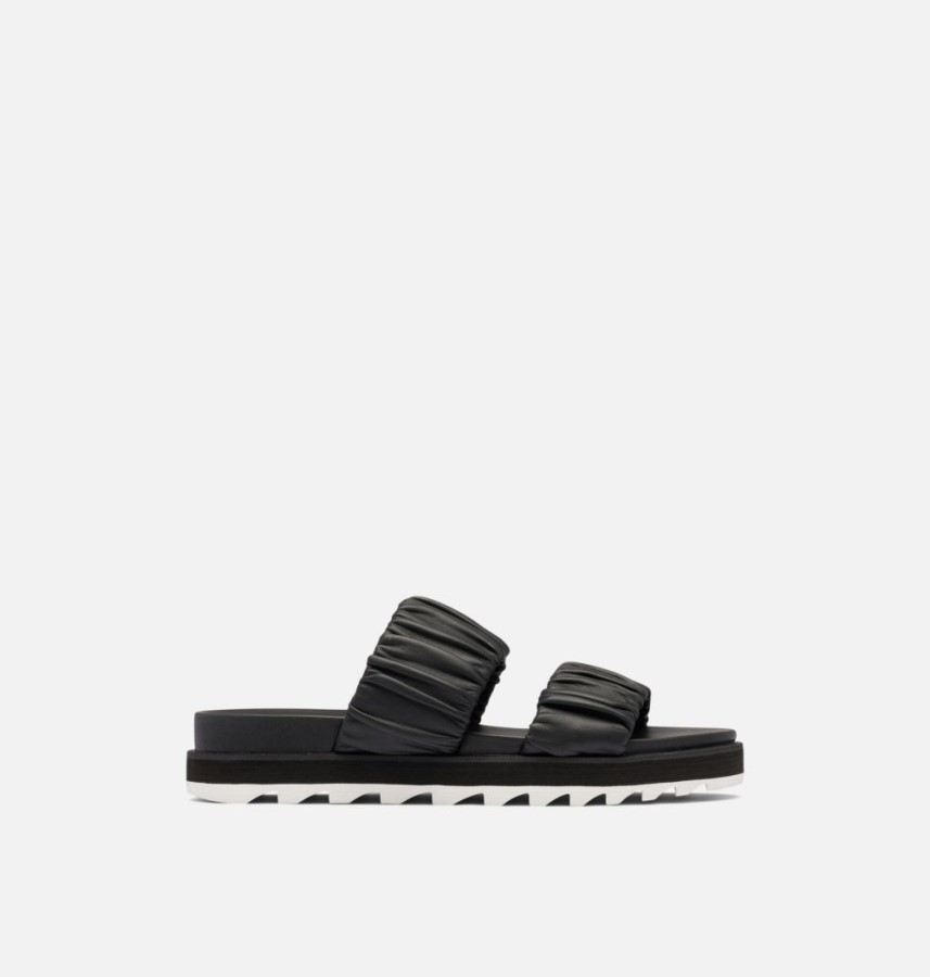 Sorel Australia Black-Chalk Women's Roaming Two Strap Slide Sandal