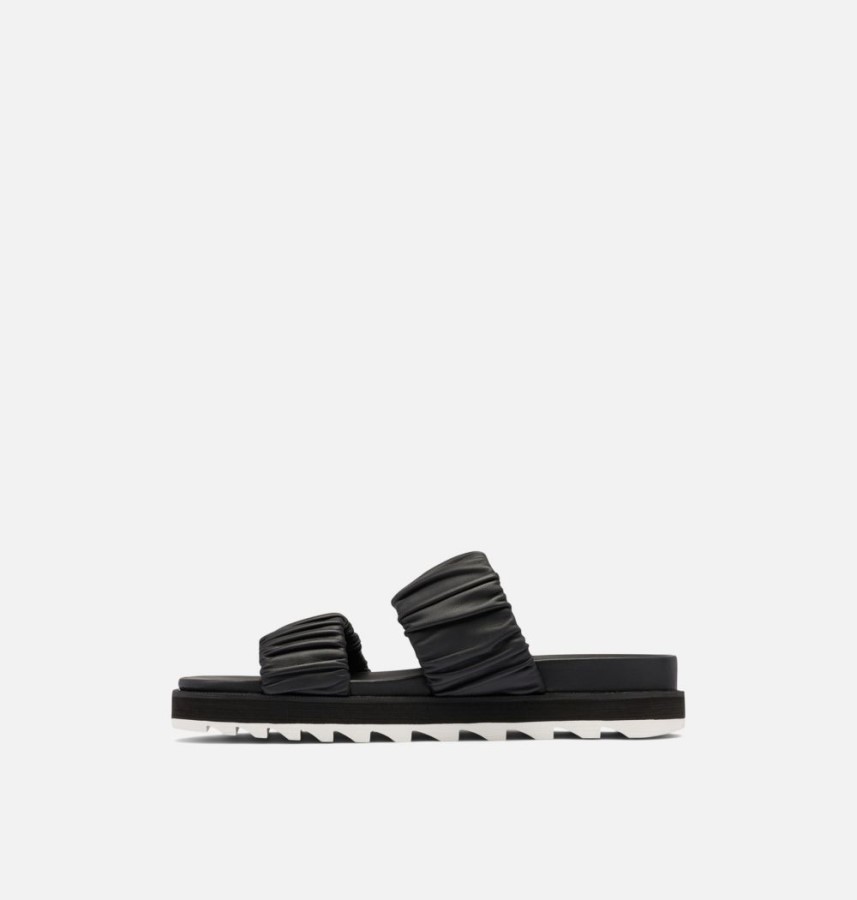 Sorel Australia Black-Chalk Women's Roaming Two Strap Slide Sandal