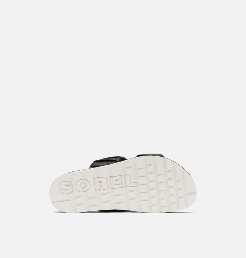 Sorel Australia Black-Chalk Women's Roaming Two Strap Slide Sandal
