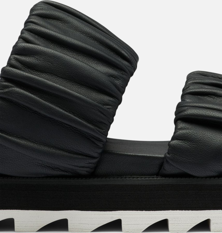 Sorel Australia Black-Chalk Women's Roaming Two Strap Slide Sandal