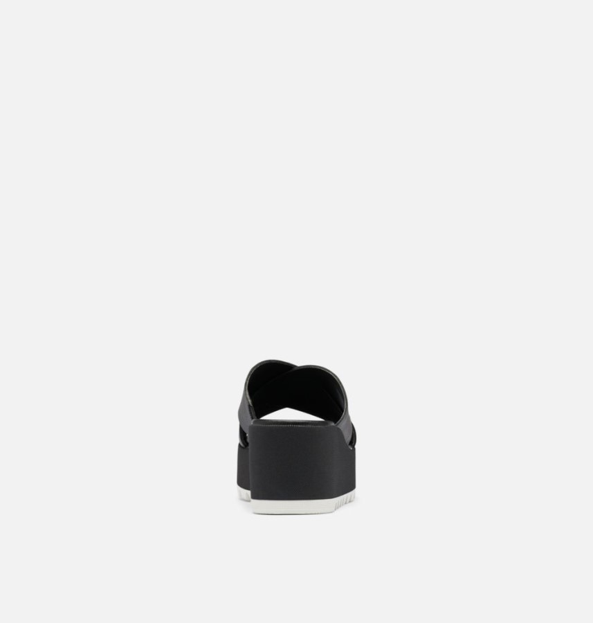 Sorel Australia Black-Sea Salt Women's Cameron Flatform Mule Wedge Sandal