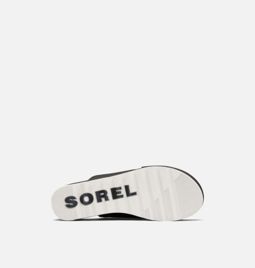 Sorel Australia Black-Sea Salt Women's Cameron Flatform Mule Wedge Sandal
