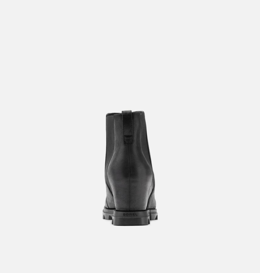 Sorel Australia Black-Sea Salt Women's Joan Of Arctic Wedge Iii Chelsea Wide Bootie