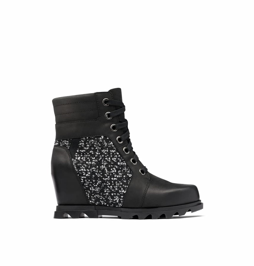 Sorel Australia Black Sea Salt Women's Joan Of Arctic Wedge Iii Lexie Boot Waterproof Leather Wedge Boots