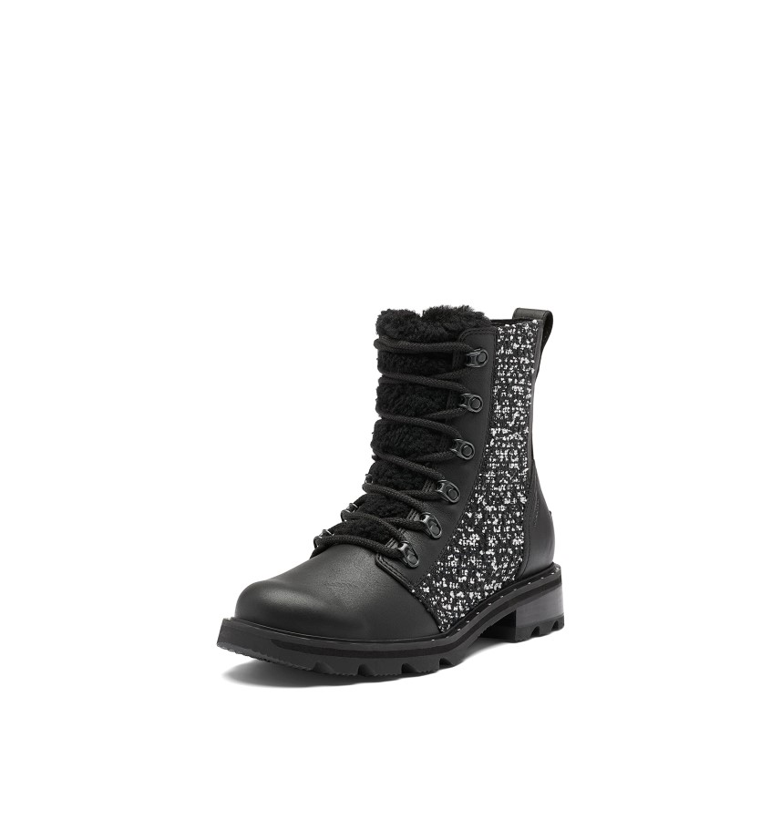 Sorel Australia Black-Sea Salt Women's Lennox Lace Cozy Rain Boot