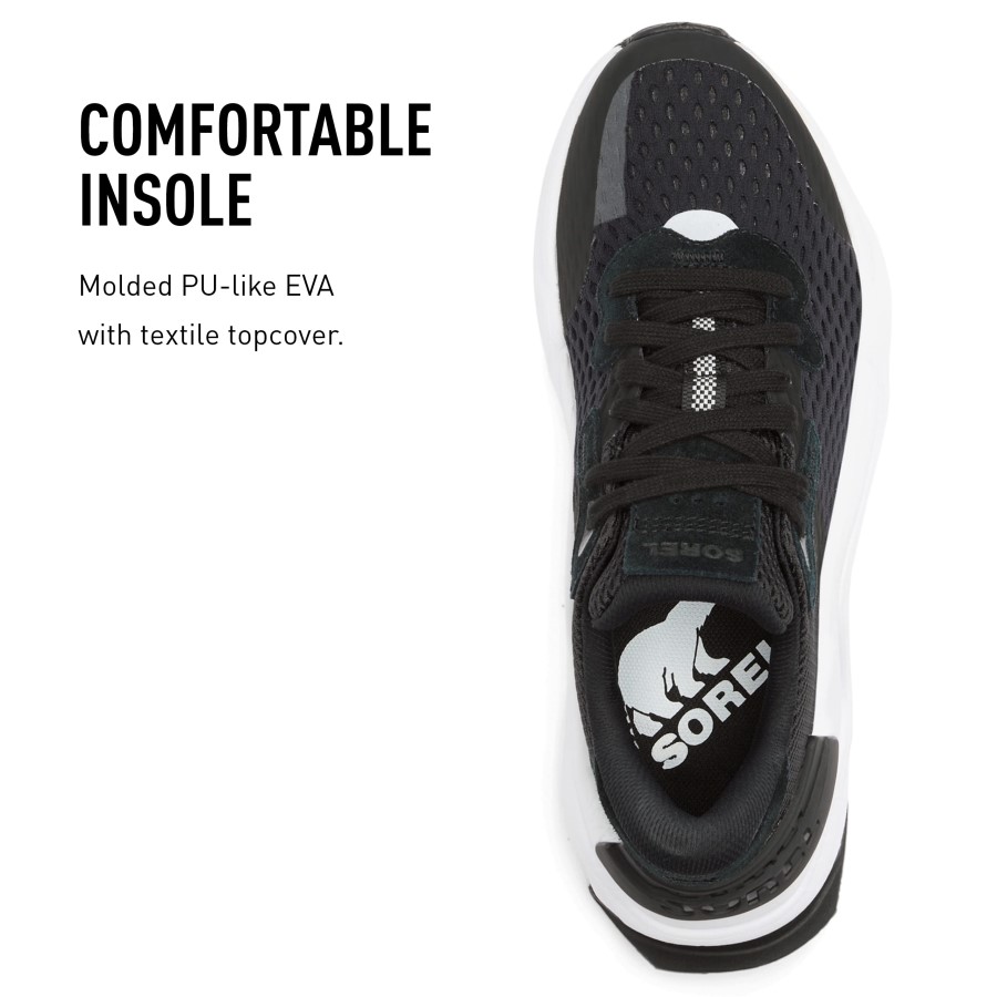 Sorel Australia Black White Women's Kinetic Rnegd Lace Shoes