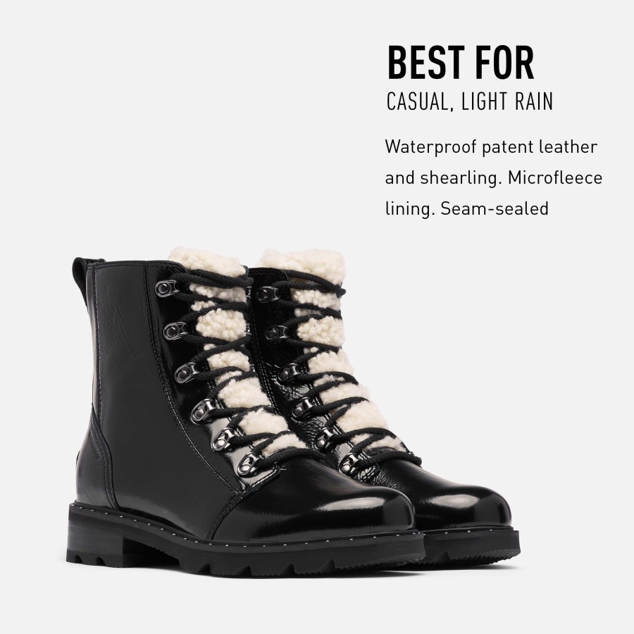 Sorel Australia Black Women's Lennox Lace Cozy Boot Rain Waterproof
